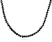 14k White Gold Faceted Black Diamond Necklace (60 cttw), 18