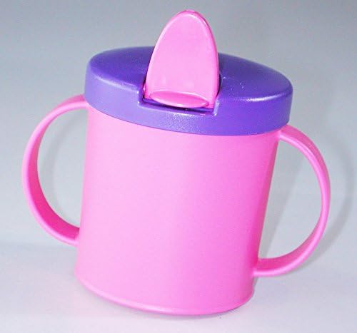 Uksc Anywayup Cup Mark 2 Flip Top Baby Drinking Beaker Leakproof Spout Pink And Purple
