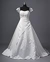 Hochzeits-shop-hamburg WD0923 Brautkleid mit Flügel-Träger bestickt, Schnürung u. Schleppe