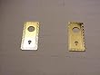 Dollhouse Miniature Clare-Bell Brass Door Knobs Plates