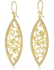 Annie Fensterstock Pave Marquis Earrings