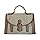 Satchel Style Fashion Cross Body / Shoulder Bag Beige & Mink Brown