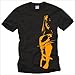 Fun T-Shirt f�r Herren/M�nner | Logo: BONDAGE SAINT | Shirt Farbe: schwarz | Druck Farbe: orange | Material: 100% Baumwolle | Label & Designer: 36 T-Shirts | Style: Vintage Design | Motiv: Fetisch Fessel Sex | Gr��e: S small