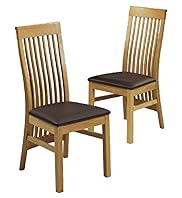 2 Lichfield Vertical Slat-Back Chairs