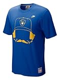 Milwaukee Brewers Royal Nike Cooperstown Hair-itage Rollie Fingers Player Tee