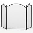 Woodfield Black Three Fold Arched 54" Screen for Fireplace