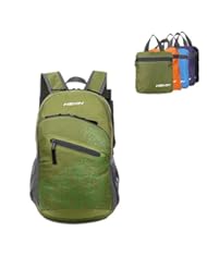 Sports: Packable Tear-resistant Travel Lightweight Waterproof Backpack 33L Lifetime Warranty(Green) - HEXIN
