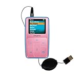Retractable USB Cable for the Creative Zen MicroPhoto with Power Hot Sync and Charge capabilities - Gomadic Brand w/ TipExchange Technology