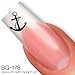 Nailart NAIL TATTOO STICKER - maritim/navy/anchor - black
