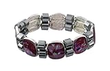 MAGNETIC THERAPY Haematite Bracelet-Magenta Maid