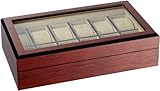 Details zu "Modalo Uhrenbox f&uuml;r 12 Uhren Nussbraun 6123"