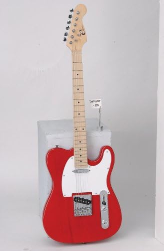 Eleca Solid Body Red Electric Guitar with Single Cutaway- With 3 FREE AAA Musical Picks