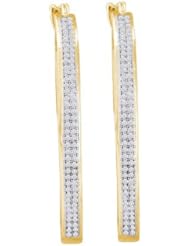 0.50CTW DIAMOND MICRO PAVE HOOPS