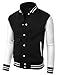 LE3NO Mens Varsity Baseball Bomber Jacket with Hoodie