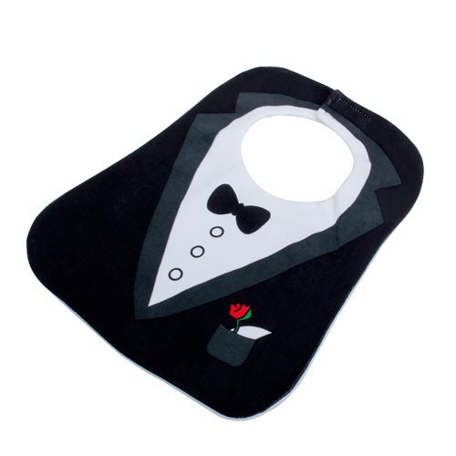 LittleTiger® Black Cute Tuxedo Toddler Baby Bib Feeding Bib