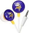 iHip NFF10200MIV NFL Minnesota Vikings Mini Ear Buds, Purple/Yellow