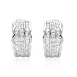 Earrings With 1.10ctw Genuine Clean Diamonds in 18K White Gold. Total item weight 7.6g Length 18mm