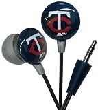 iHip MLF10169MIN MLB Minnesota Twins Printed Ear Buds, Blue/Red