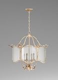 Maison French Country Antique White 4 Light Nook Chandelier