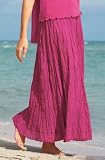 Solid Broomstick Syle Pleated Cotton Voile