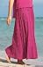 Solid Broomstick Syle Pleated Cotton Voile