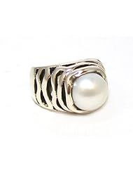 Just Give Me Jewels Sterling Silver June Birthstone Pearl Ring Size 7