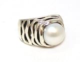 Just Give Me Jewels Sterling Silver June Birthstone Pearl Ring Size 7