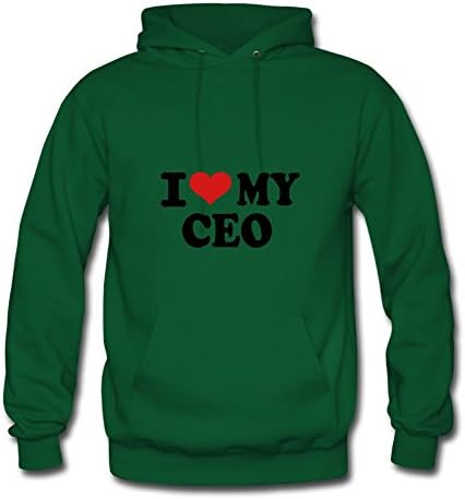Women Casual Speacial Rosaliwalt X-large Customizable I Love My Ceo Green Hoodies