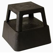 Continental 523BK, Black Plastic Step Stool (Case of 1)