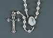 Wedding Rosary - 5mm Heart Shaped Beads - 18" Silver Tone - IMPORTED FROM ITALY - Boxed