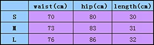 Graceful Women's Lace Chiffon Belt Summer Beach Pants Shorts Color Green Size M