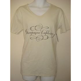 LE MAGNIFIQUE Mens Champagne V Neck T Shirt
