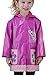Puddle Play Little Girls' Pink Flower Waterproof Outwear Hooded Rain Coat - Toddler
