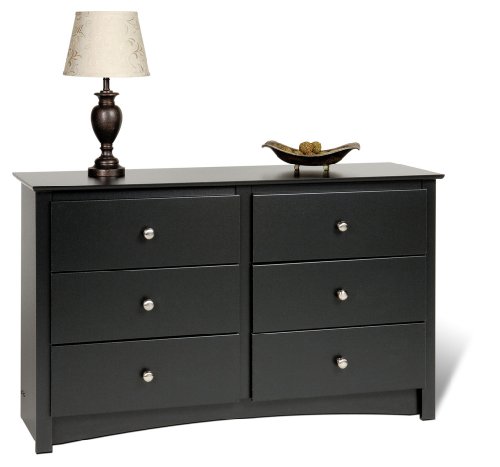 Sonoma Black Youth-Sized 6-Drawer Dresser By Prepac