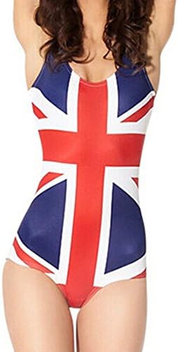 Morality Charm Sky Digital Printing British Flag Pattern One Piece Sexy Swimsuit