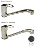 1810 Fontaine Single Lever Sink Mixer (Brushed steel)