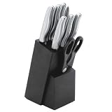 9 Piece Stainless Steel Handle Cutlery Knife Block Set