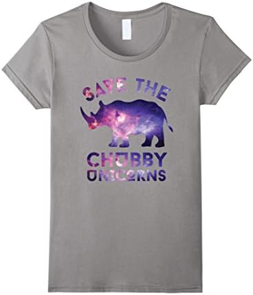 Women's Save The Chubby Unicorns - T SHIRT Small Slate