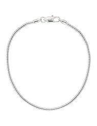 Sterling Silver 2 mm Round Omega Necklace Italian Nickel Free 1/16 inch wide, sizes 7 - 20 inch