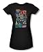 Search : The Justice League Boxes Juniors S/S T-shirt in Black by DC Comics