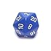 Jumbo d20 Counter - Opaque 34mm Dice: Blue with White
