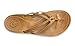 OLUKAI U'i Women's Beach Sandals, Premium Leather Flip-Flop Slides, Braided Palm Inspired Design, Compression Molded Footbed