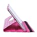 HDE Rotating Leather Stand Case, Hot Pink Polka Dot
