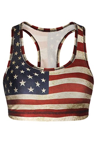 Cutiefox® Women's 3D Digital Printed Racerback Workout Sports Yoga Bra
