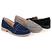 Brinley Co. Womens Fringed Faux Suede Slip-on Loafers