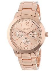 Breda Womens 2359-rosegold Ana Monochromatic Casual Metal Watch