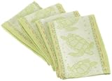 DII Coastal Sea Turtles Green Jacquard Dishcloth, Set of 4