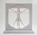 Classical Vitruvian Man by Leonardo Da Vinci Male Nude Figure Cold Cast Resin Statue 9 1/2