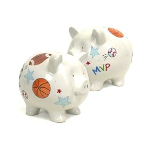 Child To Cherish Large Piggy Bank - Sports