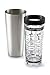 Outset B329 Boston Shaker with Recipes, Glass/Stainless Steel